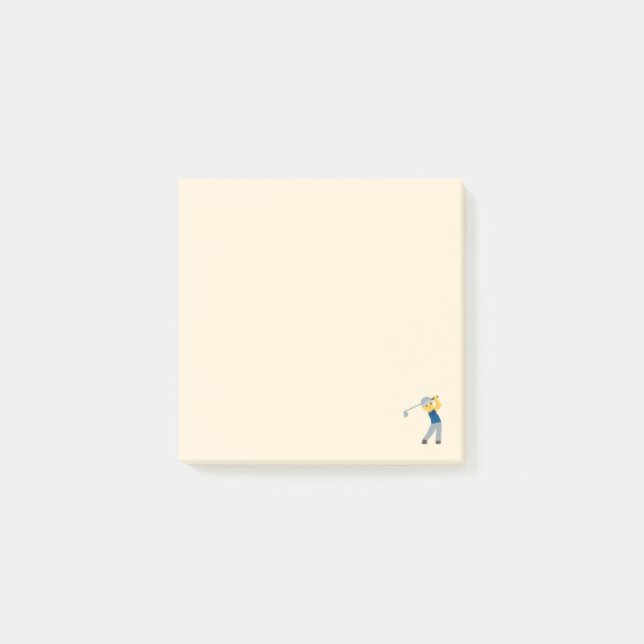 Golf Player Emoji Post-it Notes (Front)