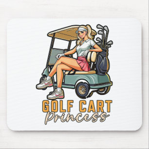 Golf Player Golfing Golfer Girl Humour Golf Cart P Mouse Pad