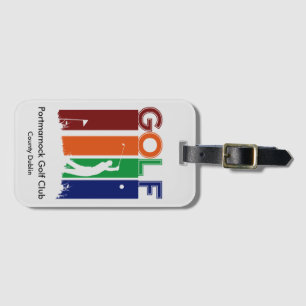 Golf Player Luggage Tag