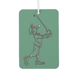 Golf Player outline design ~ editable background Air Freshener