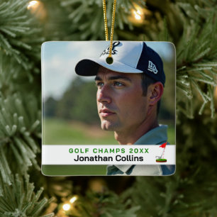 Golf Player Photo   Golf Champs 20XX Ceramic Ornament