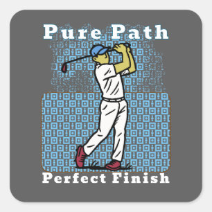 golf player square sticker