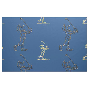 Golf players outline design ~ editable background fabric