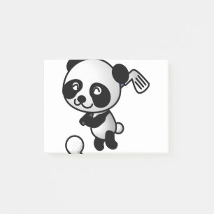 Golf Playing Panda Post-it Notes