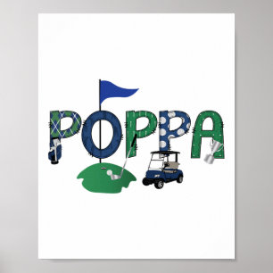 Golf Poppa Hole In One Golf First Birthday Party  Poster