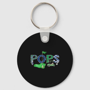 Golf pops hole in one golf 1st birthday boy party  keychain