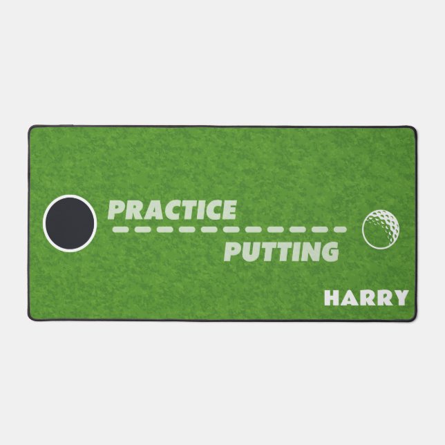 Golf Practice Putting Green Custom Desk Mat (Front)