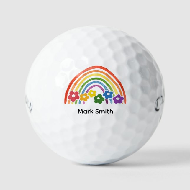Golf Pride Month Golf Rainbow Celebration Balls (Front)