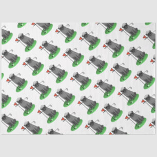 Golf Pug Playing Golf (black) Cute Dog Funny Tissue Paper