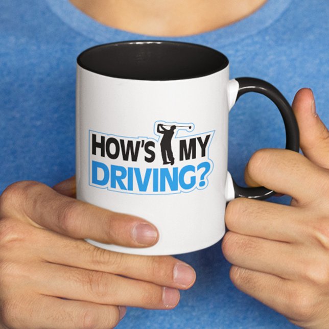 Golf Pun Mug - Comment est ma conduite (Créateur téléchargé)