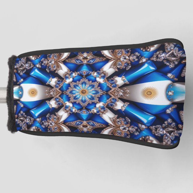 Golf Putter Cover with Argentinian Colours Design (Front)