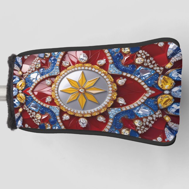 Golf Putter Cover with Colombia Colours Design (Front)