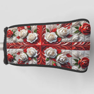 Golf Putter Cover with English Roses Design