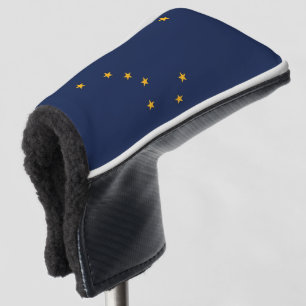 Golf Putter Cover with Flag of Alaska, USA