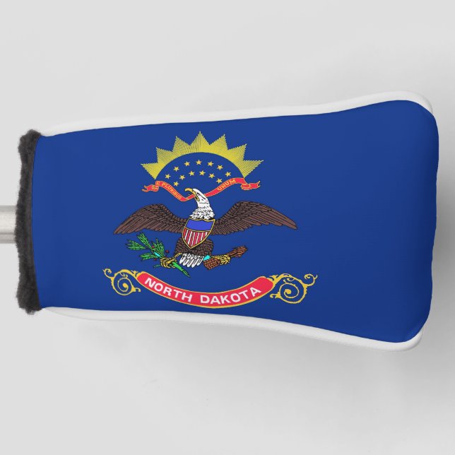 Golf Putter Cover with Flag of North Dakota, USA (Front)