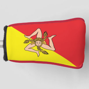 Golf Putter Cover with Flag of Sicily, Italy