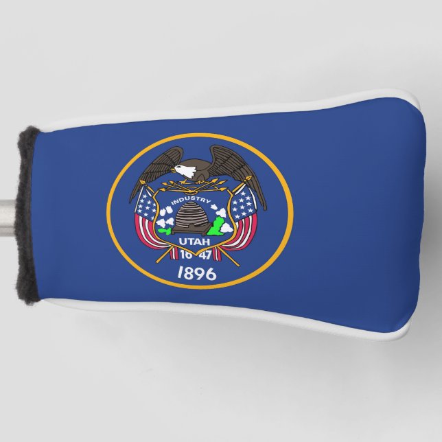 Golf Putter Cover with Flag of Utah, USA (Front)