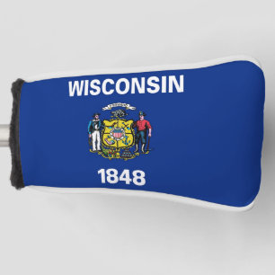 Golf Putter Cover with Flag of Wisconsin State