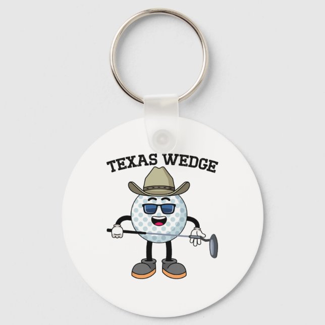 Golf Putter Texas Wedge Golf Club Texas Cowboy Cou Keychain (Front)