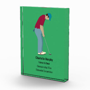 Golf Putting Award/Trophy Photo Block