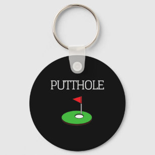 Golf Putting Funny Sarcastic Graphic T Shirt Putth Keychain