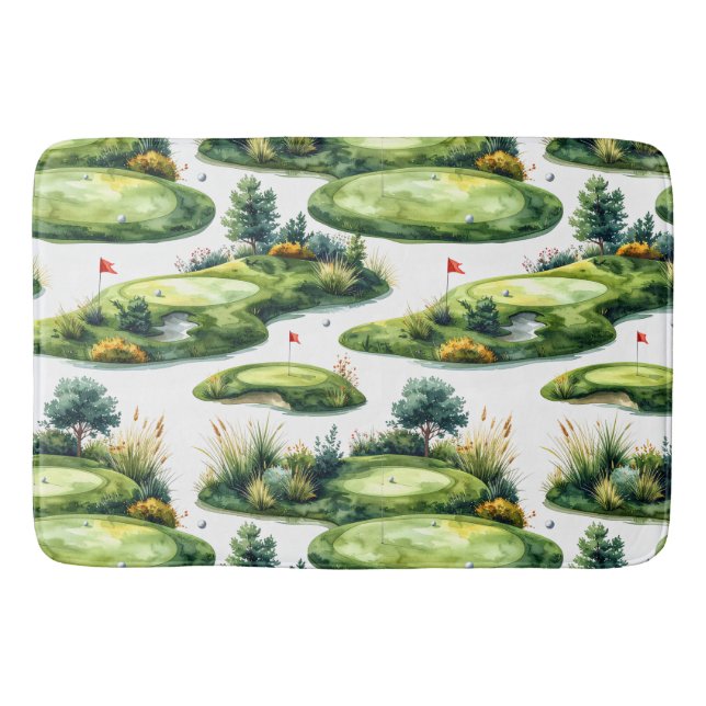 Golf Putting Green Bath Mat (Front)
