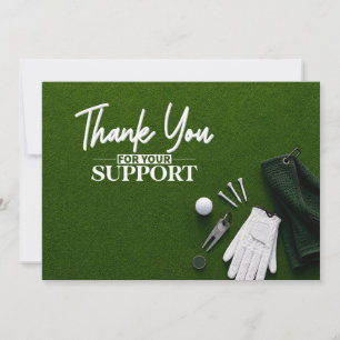 Golf Putting Green Flat Lay  Thank You Card