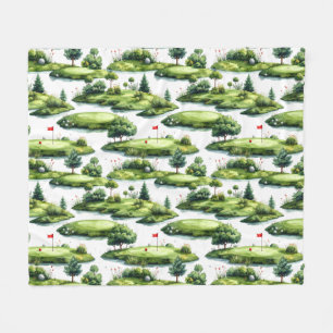 Golf Putting Green Fleece Blanket