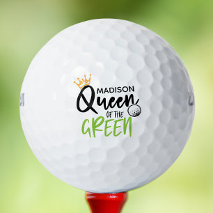 Golf Queen Of The Green Funny Modern Personalized Balls