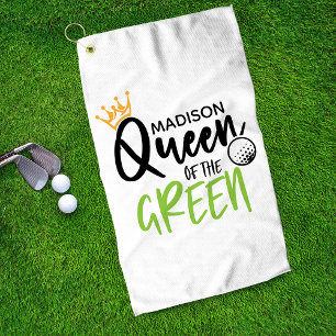 Golf Queen Of The Green Funny Modern Personalized Towel