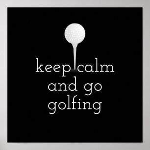 golf quote poster for golfers black and white