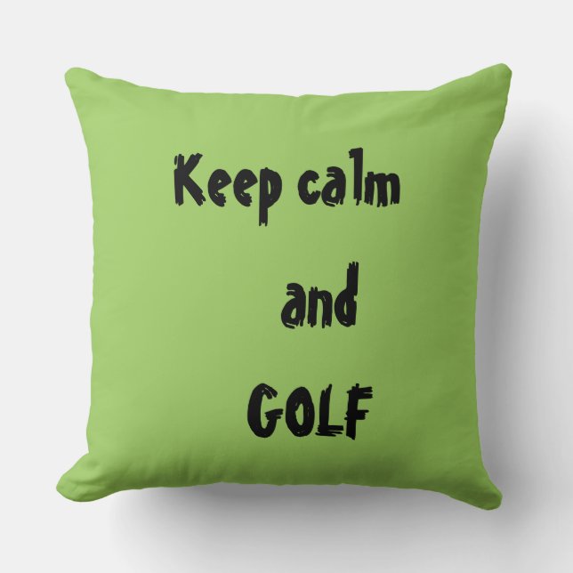 GOLF Quote Throw Pillow (Front)