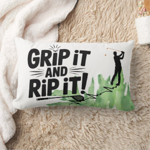 Golf Quotes Motivation Funny for Golfer Lumbar Pillow