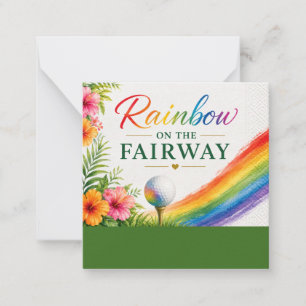 Golf Rainbow on the Fairway Pride Golf Celebration Card