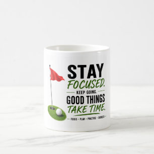 Golf Red Flag Golf Lifestyle Typography Design Magic Mug