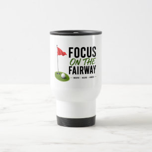 Golf Red Flag Golf Lifestyle Typography Design  Travel Mug