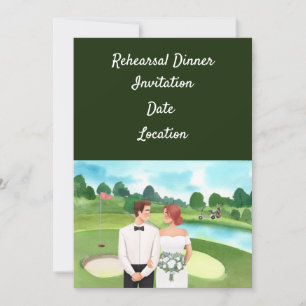 Golf rehearsal Wedding Dinner Invitation
