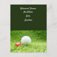 Golf rehearsal Wedding Dinner Invitation  