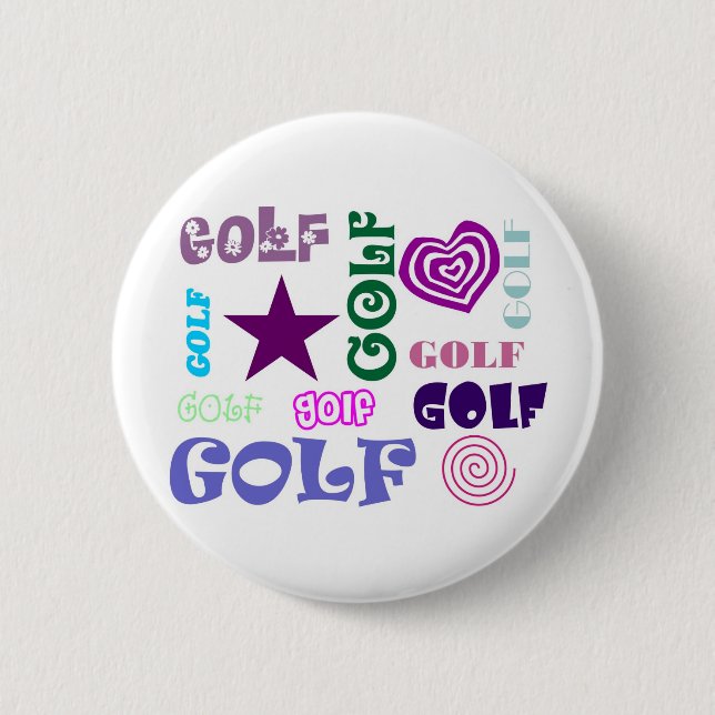 Golf Repeating 2 Inch Round Button (Front)