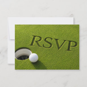 Golf respond card RSVP Golf Wedding RSVP Postcard 