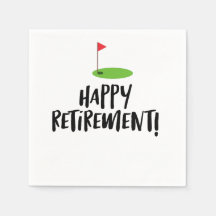 Golf Retire Happy Retirement with golf flag  