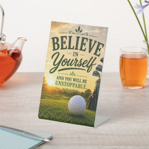 Golf Retirement for golfer  Pedestal Sign