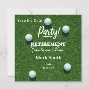 Golf  retirement for golfer  save the date