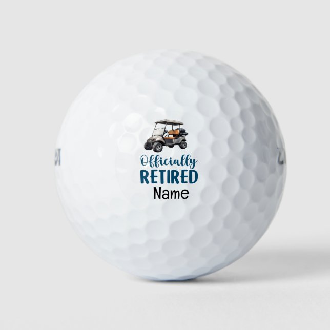 Golf Retirement for golfer with golf cart Balls (Front)