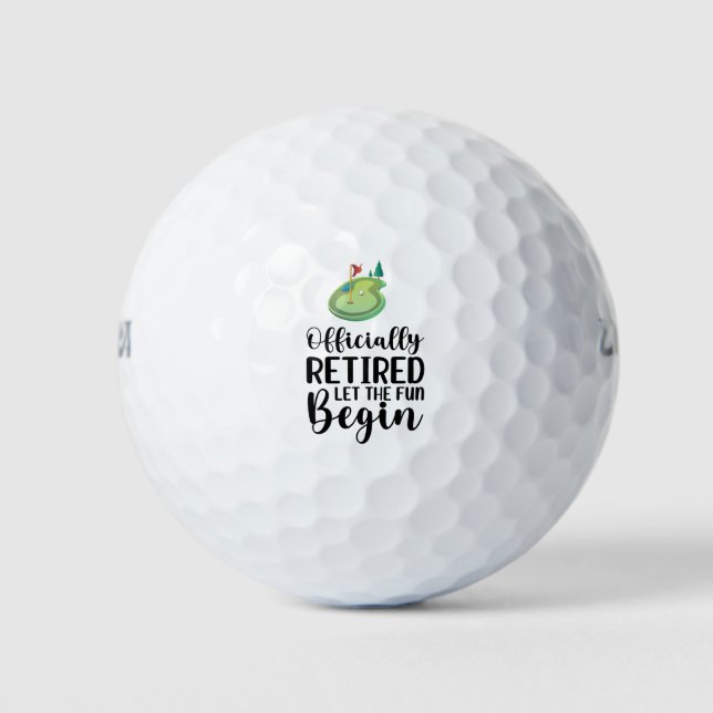 Golf Retirement for golfer with golf course  Balls (Front)
