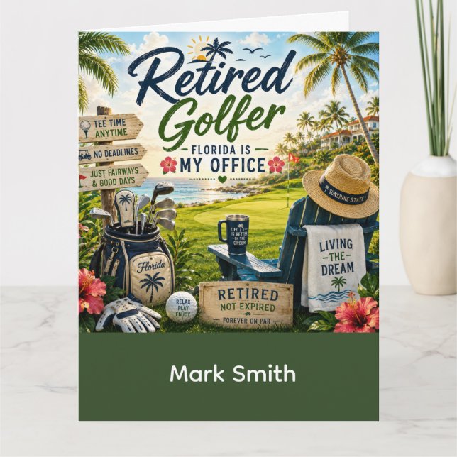 Golf Retirement in Florida Card (Front)