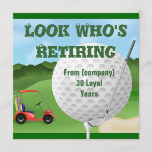 Golf  Retirement Invitations TEMPLATE