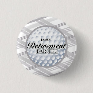 Golf Retirement Party Favour 1 Inch Round Button
