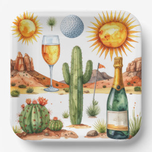 Golf Retirement Party in Arizona Paper Plate
