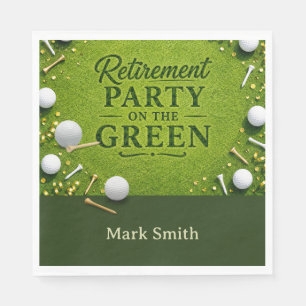 GOLF RETIREMENT Party on the green Napkin